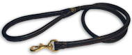 Round leather dog leash for walking and tracking 2-6 foot x 1/2" Round leather dog leash for walking and tracking 2-6 foot x 1/2"