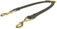Round leather coupler lead for walking two dogs Round leather coupler lead for walking two dogs