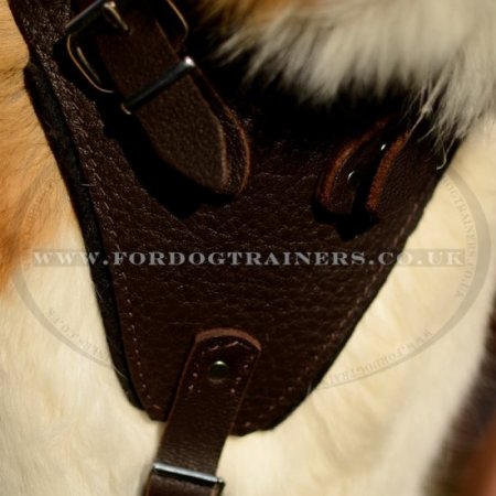 Extra Large Strong Dog Harness K9 for Big Dogs K9 Brown Leather