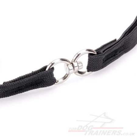 Black Dog Leash and Collar Adjustable Nylon Rope