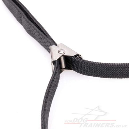 Black Dog Leash and Collar Adjustable Nylon Rope