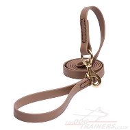 6 ft Khaki Dog Lead with Handle and Carabiner Clip