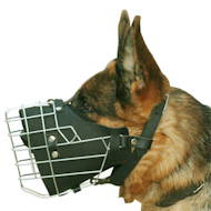 Padded Dog Wire Muzzle for German Shepherd K9