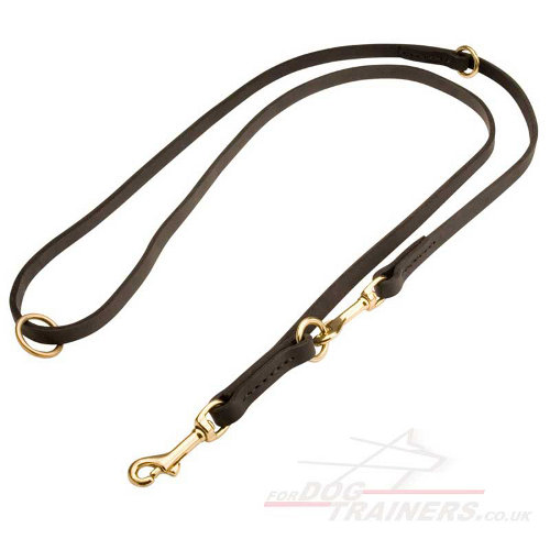 Genuine Leather Dog Lead Adjustable | Dog Walking Lead - £52.69